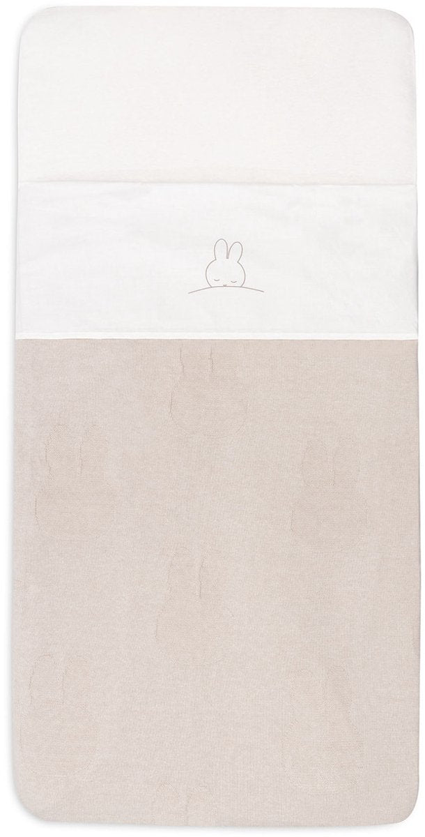 Jollein x nijntje laken wieg 75x100cm sleepy miffy - funghi