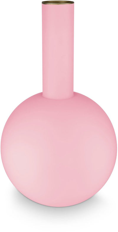 Pip studio - bloemenvaas - woonaccessoires - roze vaas - metaal - 24.5x42cm