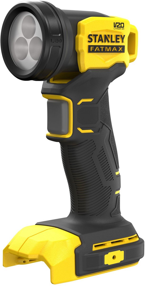 Stanley fatmax v20 18v led lamp met draaibare kop werklamp (geel zwart, accu en oplader niet inbegrepen)