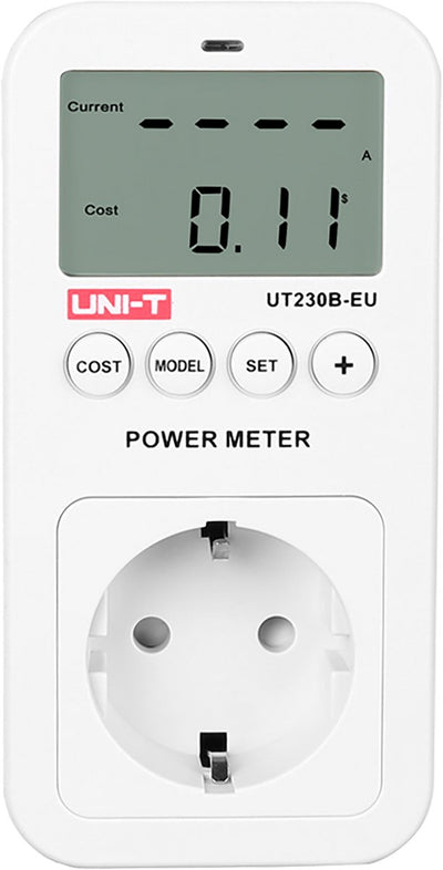 Uni-t serie - energiebewakend stopcontact - ut230b-eu - lcd display - energie monitoring