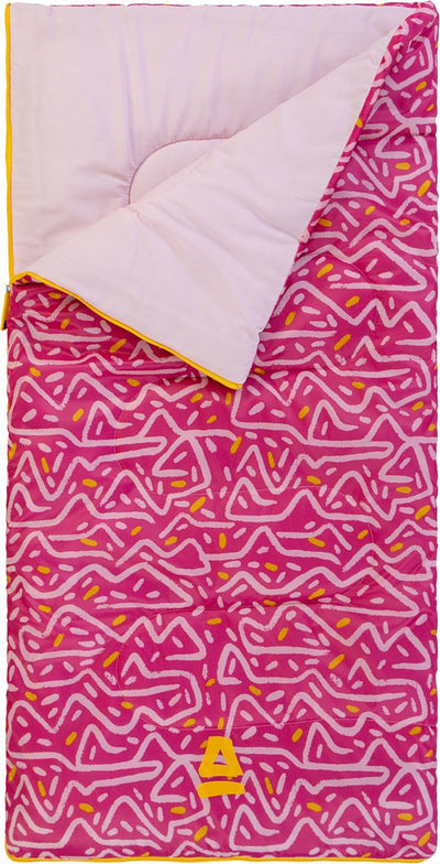 Abbey camp kinderslaapzak 2 seizoenen - dekenmodel - roze - 140x70 cm - warm comfortabel - koppelbaar