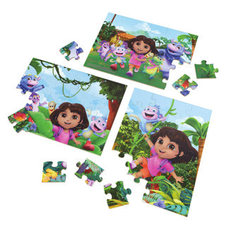 Spin master games 3-pack houten dora-puzzels, elk 24 stukken, kinderpuzzel, illustraties