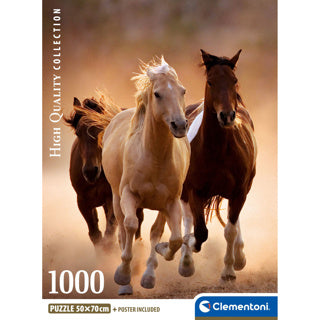 Clementoni puzzel 1000pcs running horses