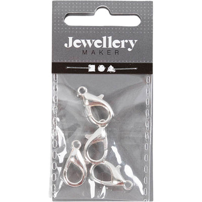 Creativ company creotime karabijnsluiting staal 18 mm zilver 4 stuks