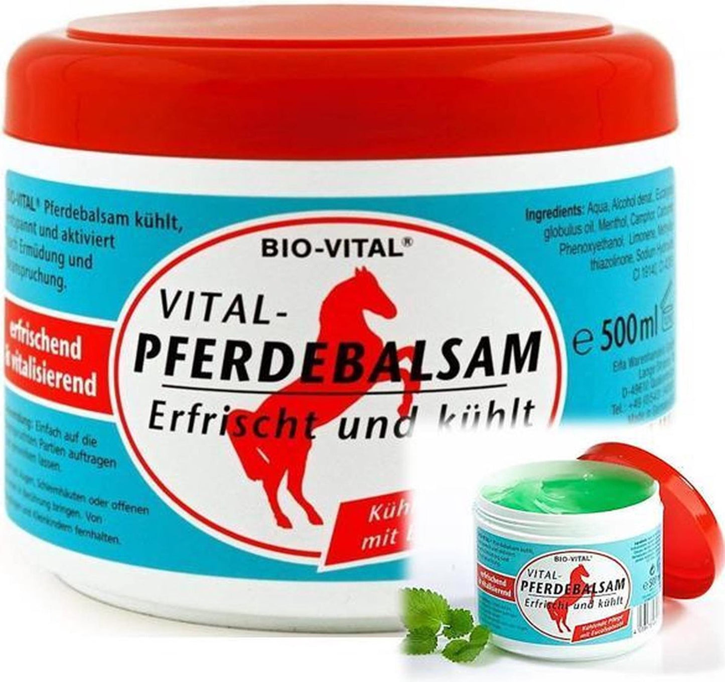 Bio-vital paardenbalsem gel met eucalyptusolie pot a 500ml