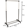 Kledingrek enkel verstelbaar 85-115cm