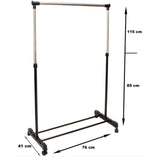 Kledingrek enkel verstelbaar 76x41x85-115cm - afbeelding 2