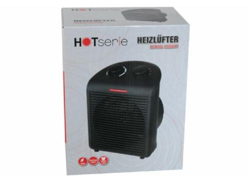 Abi ventilatorkachel 2000w zwart 2 standen