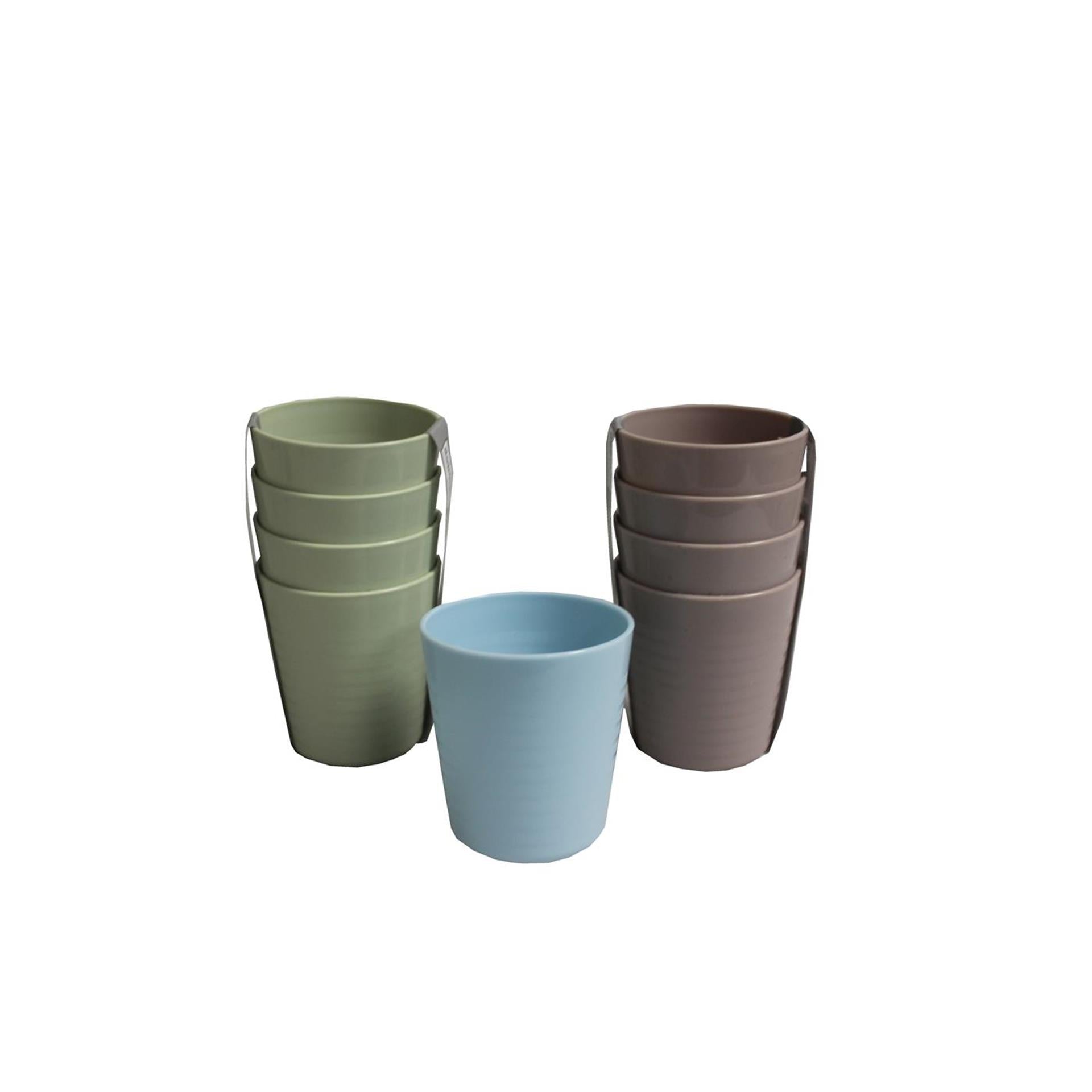 Beker kunststof 25cl ø7,5xh8,5cm set a 4
