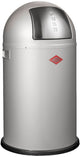 Wesco pushboy junior prullenbak | 22 liter | metaal - zilver | vuilnisbak - made in germany