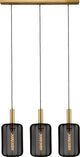 Lucide corina - hanglamp - 3xe27 - zwart - japandi