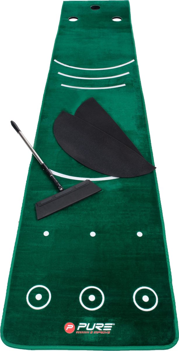 Pure2improve golf putting mat - indoor golf - 70x335 cm