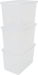 Iris clearbox opbergbox - 70l - kunststof - transparant - set van 3