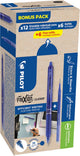 Pilot frixion ball clicker | 12 rollers en 6+6 vullingen 0 | 7 mm | blauw