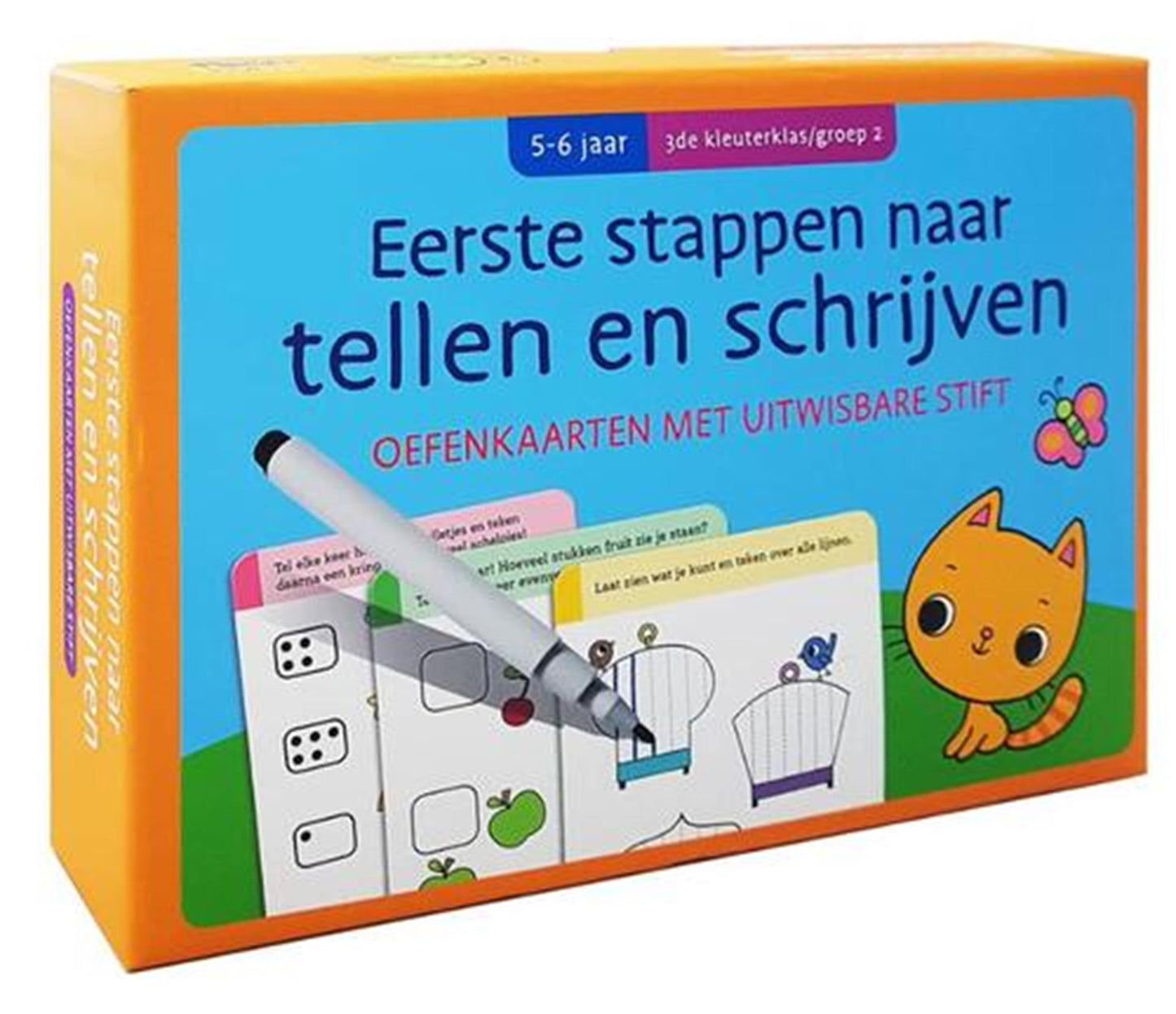 Deltas oefenkaarten met stift eerste stappen naar tellen en schrijven