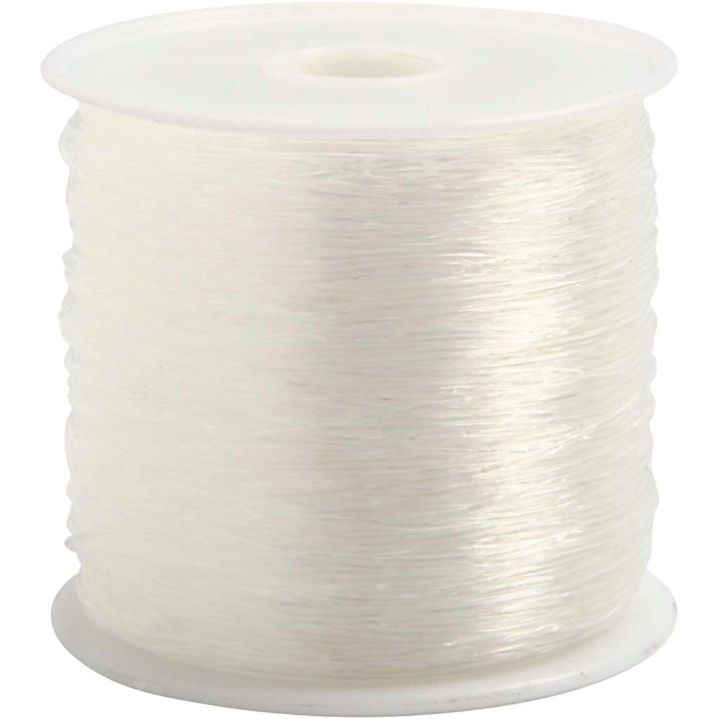 Creativ company elastisch nylon draad, 0,5 mm 10 m