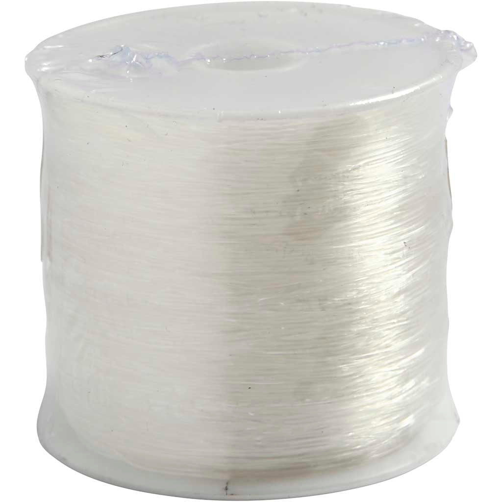 Creativ company elastisch nylon draad, 0,5 mm 10 m