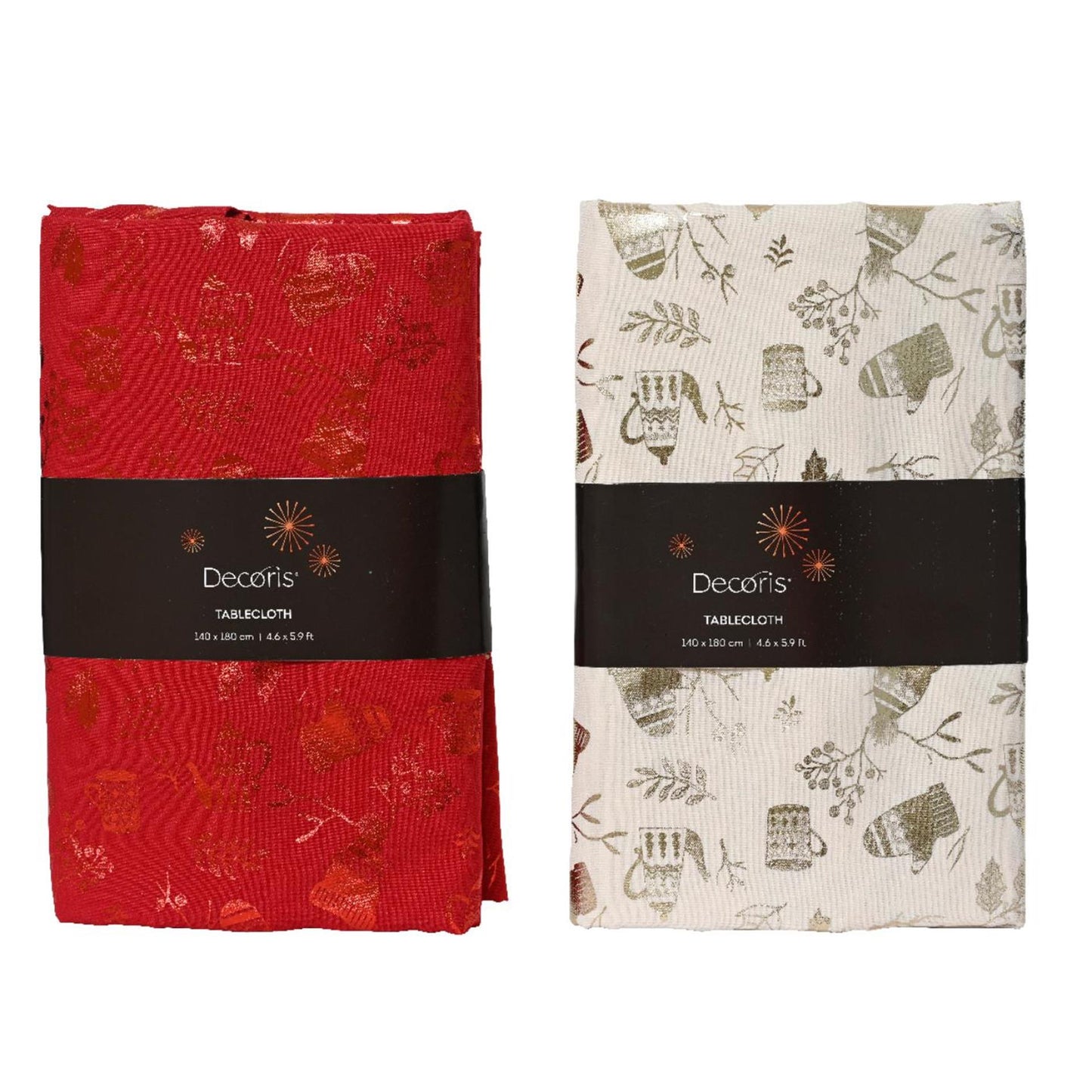 Decoris kerst tafelkleed 180x140cm