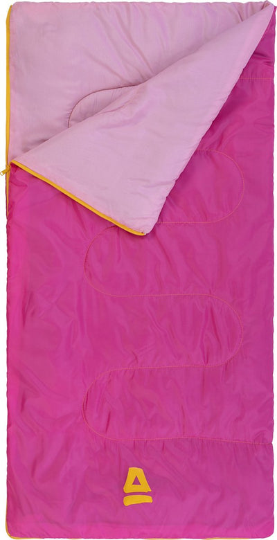 Abbey camp kinderslaapzak 2 seizoenen - dekenmodel - roze - 140x70 cm - warm comfortabel - koppelbaar