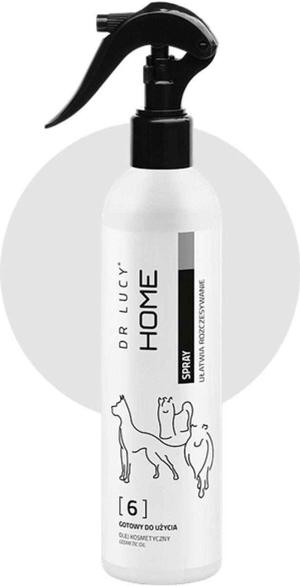Dr lucy anti‑klit spray voor honden – leave‑in ontklitspray – snelle ontwarring – anti‑pluis – jojoba zijde – groene thee – 250 ml