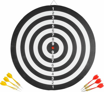 Longfield dartbord 2,5 cm met 6 darts