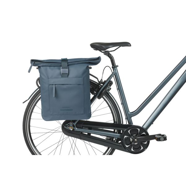 Basil b.v. dubbele fietstas basil brooklyn mik 41l 14 x 30 x 37 cm - blauw