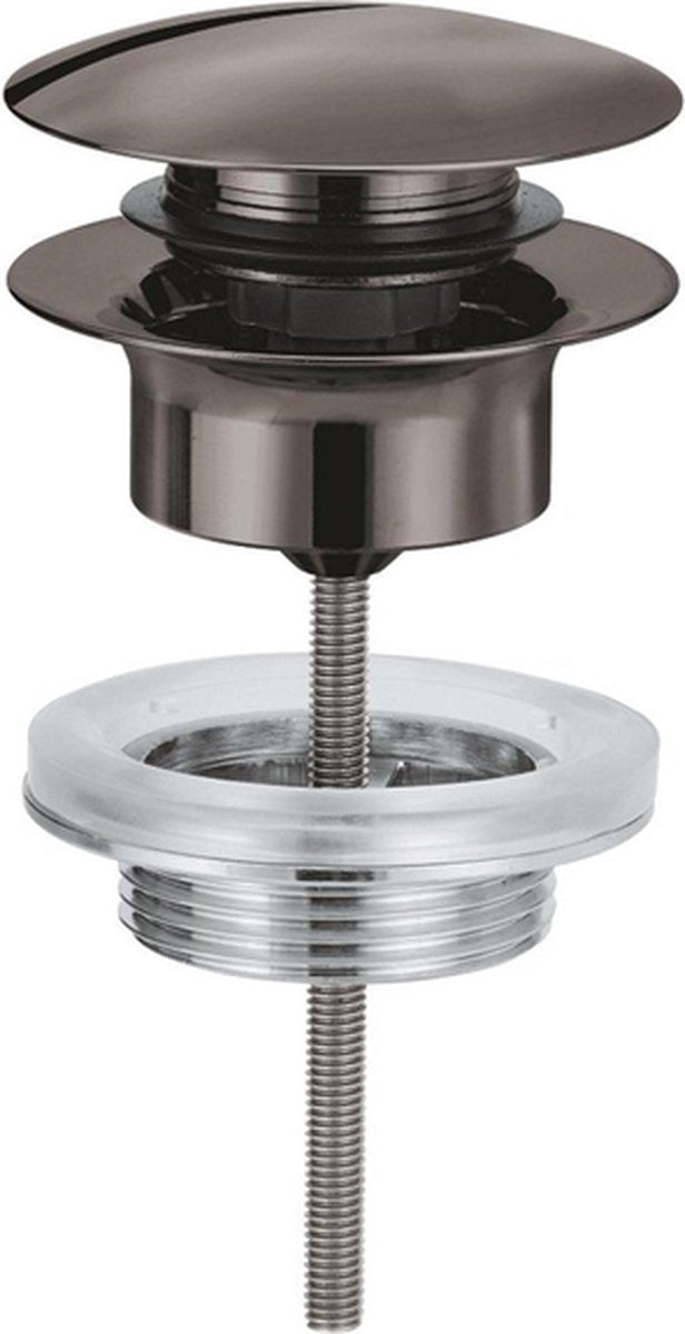Grohe afvoergarnituur - push-open - hard graphite (antraciet)
