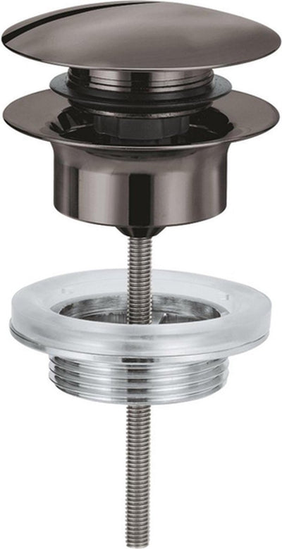 Grohe afvoergarnituur - push-open - hard graphite (antraciet)