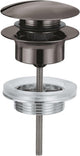 Grohe afvoergarnituur - push-open - hard graphite (antraciet)