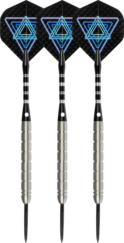 Faver dartpijlenset 85% tungsten - complete set - zwart – 22 gram - 6 flights