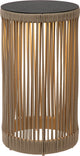 Lucide pingi - oplaadbare vloerlamp binnen buiten - accu batterij - ø 33,5 cm - led 3 stepdim - 1x3w 3000k - ip44 - taupe - japandi