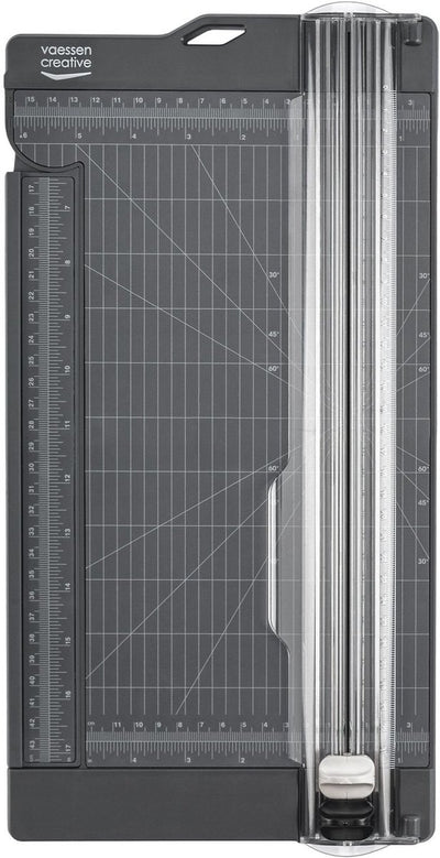 Vaessen creative papiersnijder met rilfunctie - 15 x 30,5 cm - graphite