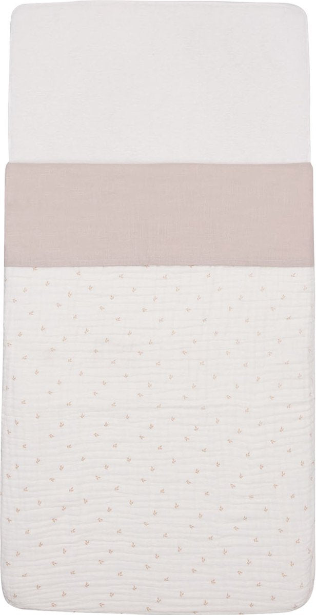 Jollein baby laken ledikant - 120x150cm slub - nougat