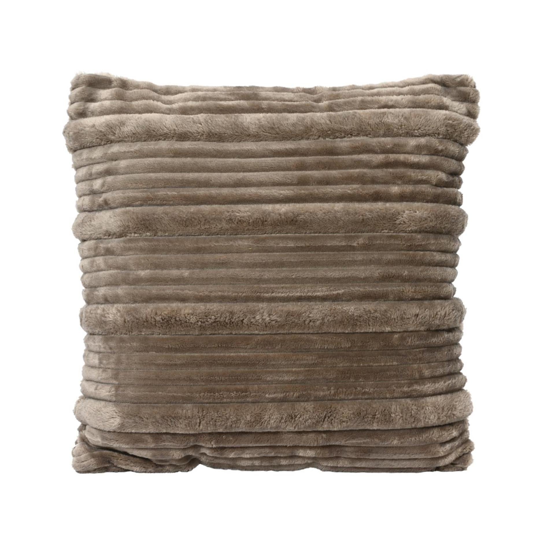 Decoris sierkussen polyester grijs 45x45cm