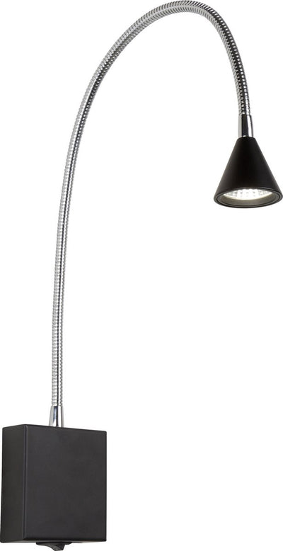 Lucide buddy - bedlamp wandlamp - led - 1x4w 4000k - zwart