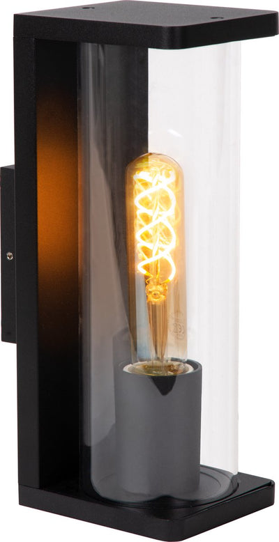 Lucide sligo - wandlamp binnen buiten - 1xe27 - ip54 - zwart