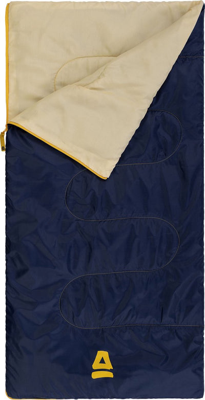 Abbey camp kinderslaapzak 2 seizoenen - dekenmodel - blauw - 140x70 cm - warm comfortabel - koppelbaar