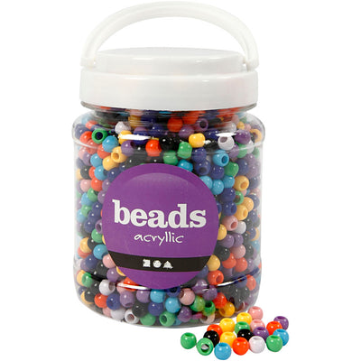 Creativ company http: www.cchobby.nl pony-kralen-d-8-mm-gatgrootte-4-mm-ca-2280-stuk-diverse-kleuren-415-gr-700-ml-1-doosje