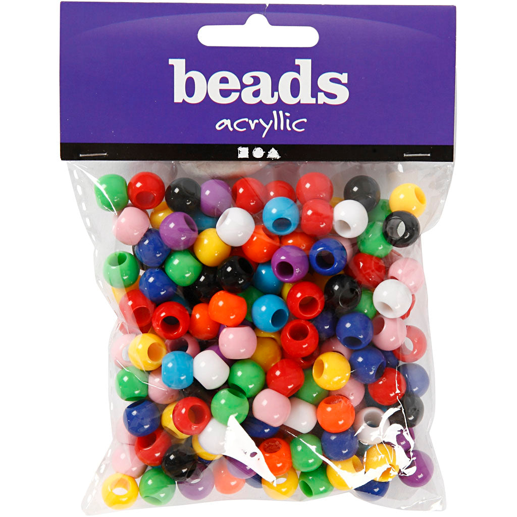 Creativ company http: www.cchobby.nl pony-kralen-d-10-mm-gatgrootte-4-5-mm-ca-186-stuk-65-gr-110-ml-1-doos