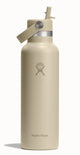 Hydro flask standard mouth flex straw cap drinkfles (621 ml) - oat