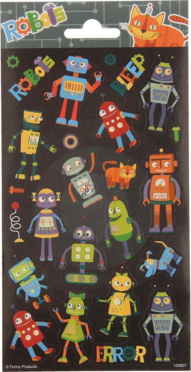 Thimbletoys stickervel robots