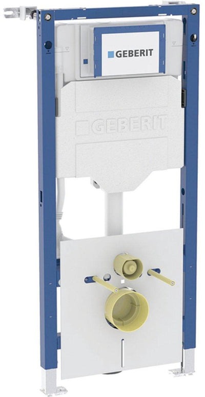 Geberit duofix wandcloset - hoogte 112cm - 4 l sigma reservoir - 12cm wandbevestiging - blauw