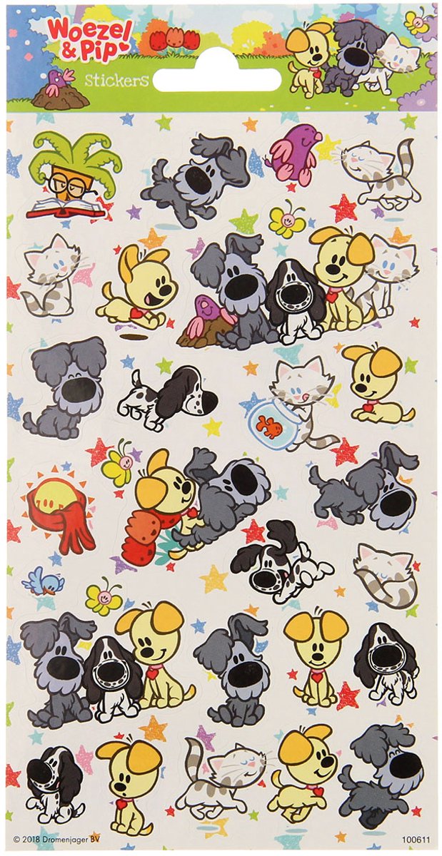 Totum stickervel woezel pip