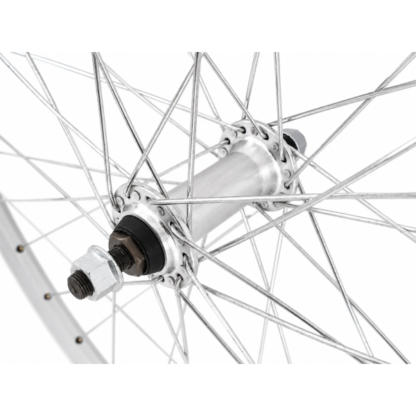 Abi voorwiel 28 inch zac 2000 - aluminium naaf - zilver