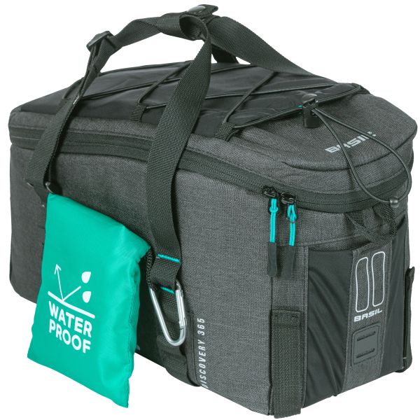 Basil Discovery 365D Bagagedragertas M - Zwart, waterafstotend, 9L, unisex, sportief