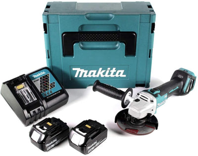 Makita dga511rtj 18v haakse slijper 125mm | 18v 5.0ah li-ion in m-box
