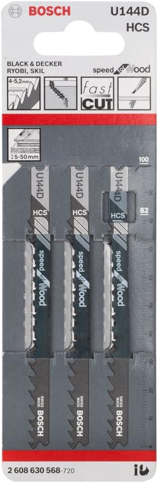 Bosch accessoires decoupeerzaagblad u 144 d speed for wood 3st - 2608630568