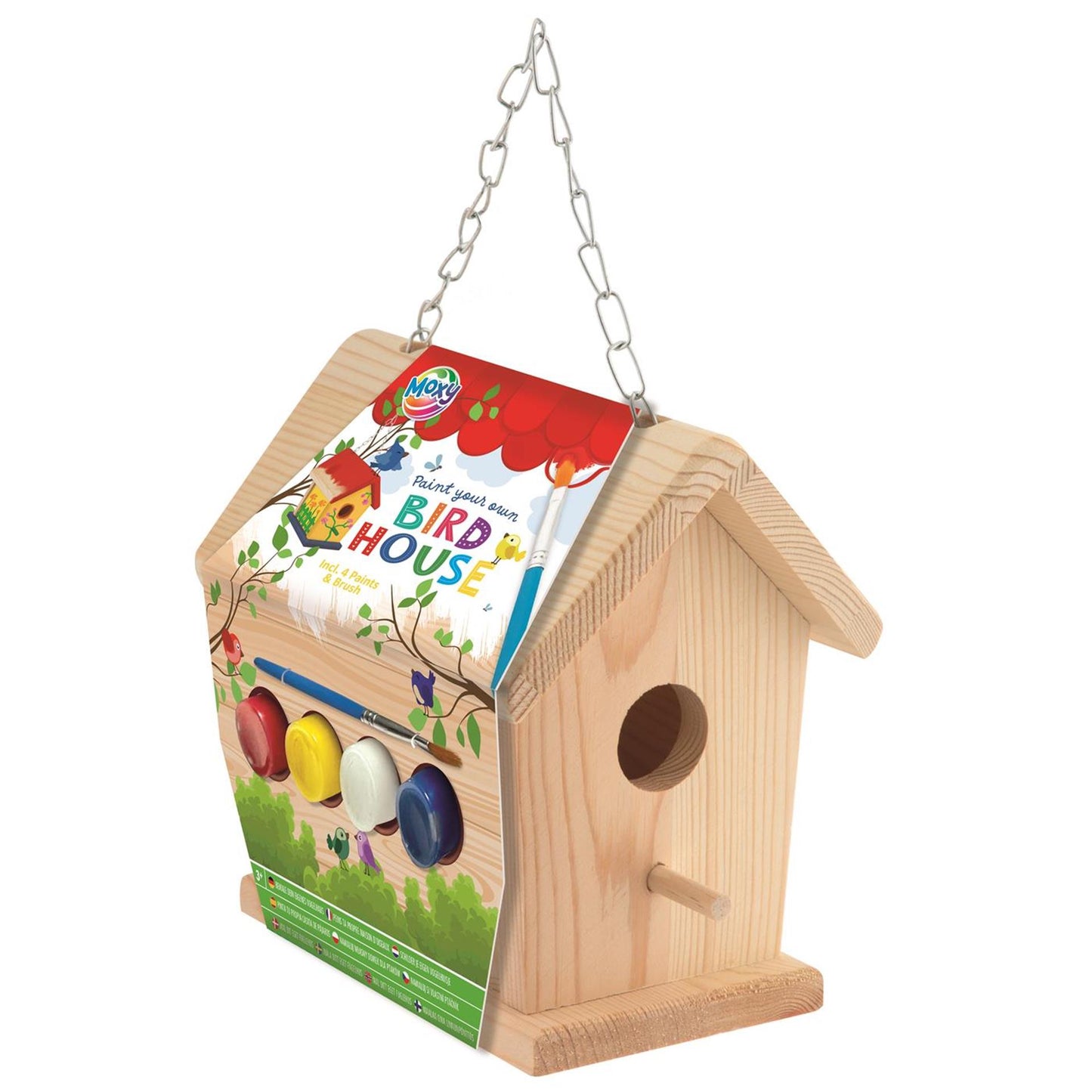 Creative craft group schilder je eigen vogelhuisje verfset