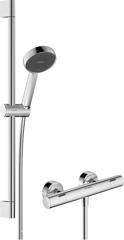Hansgrohe renovatiest activera select s 95 2jet ecosmart met ecostat fine en glijstang 65 cm chroom