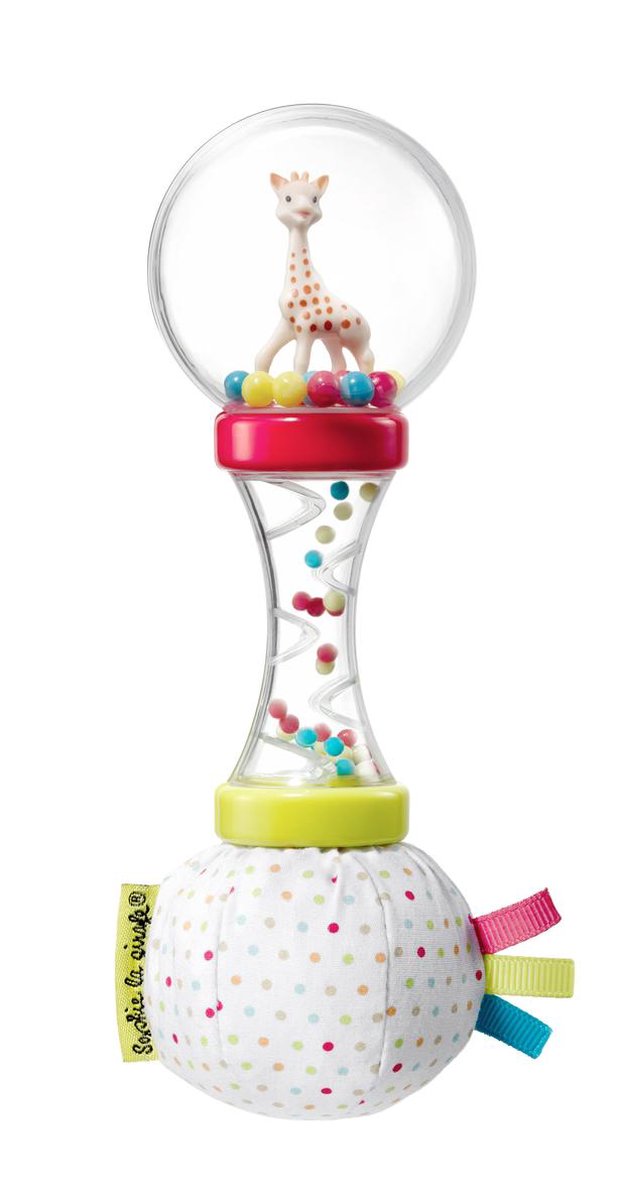 Sophie de giraf zachte maracas rammelaar - babyspeelgoed - kraamcadeau - babyshower cadeau - in witte geschenkdoos - vanaf 3 maanden - 6x6x17 cm